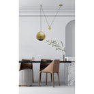 Dounia Home - DH-NURREVCOU-SM-PC - Nur Reversed counterbalance weight Pendant - Polished Copper