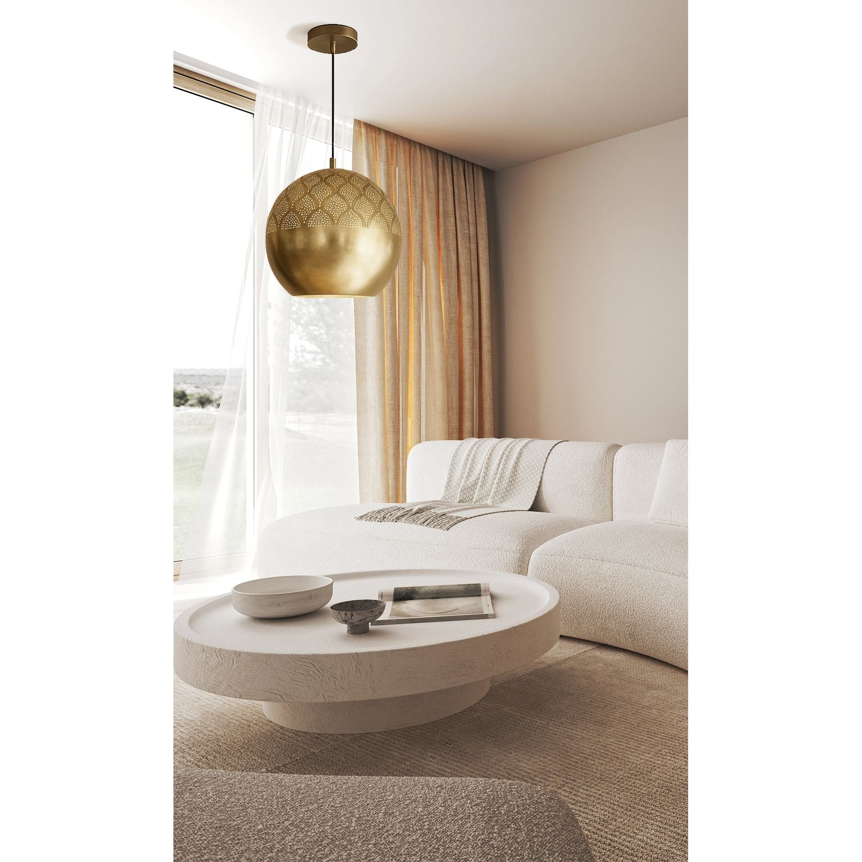 Dounia Home - DH-NURPENLIG-SM-PC - Nur Pendant Light - Polished Copper