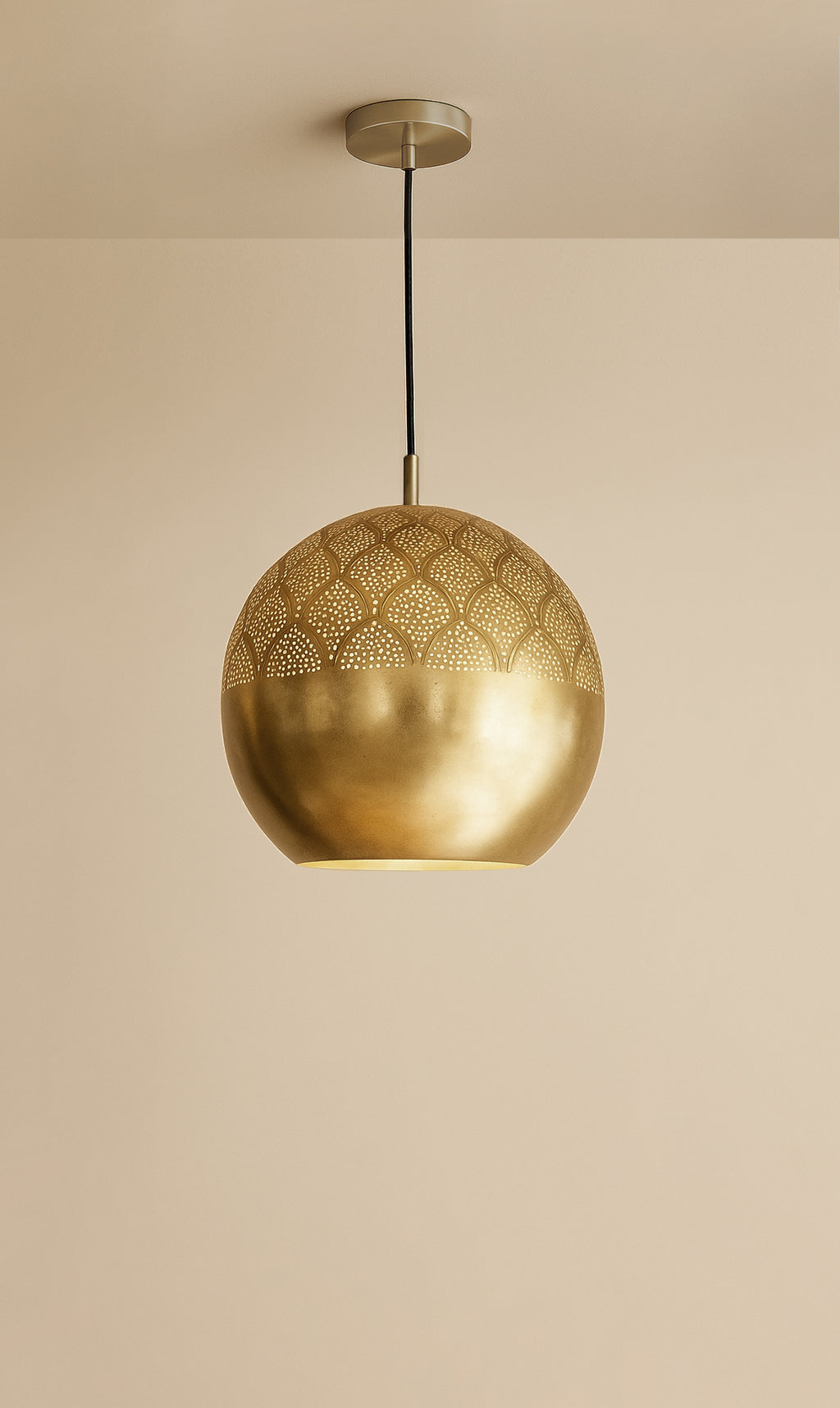 Dounia Home - DH-NURPENLIG-SM-BRS - Nur Pendant Light - Polished Brass
