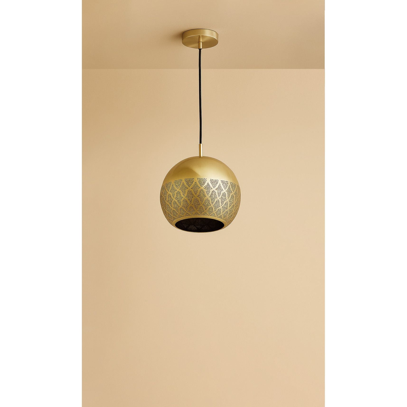 Dounia Home - DH-NURREVPEN-SM-BRS - Nur Reversed Pendant Light - Polished Brass