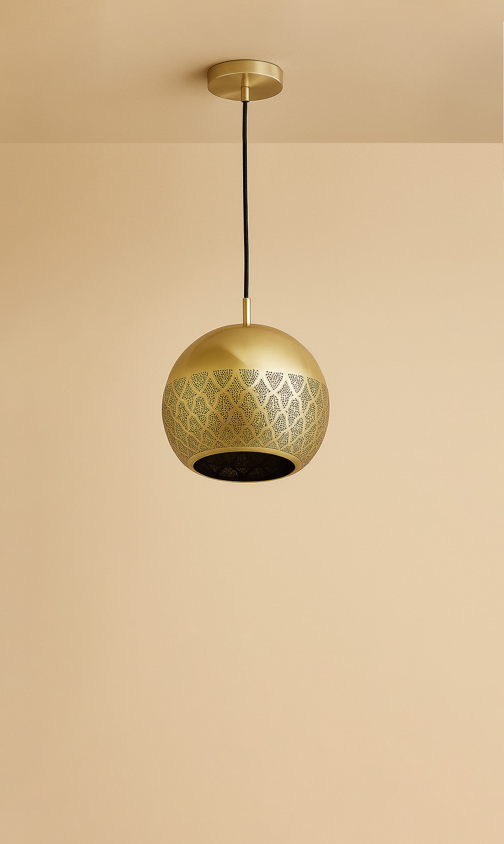 Dounia Home - DH-NURREVPEN-SM-BRS - Nur Reversed Pendant Light - Polished Brass