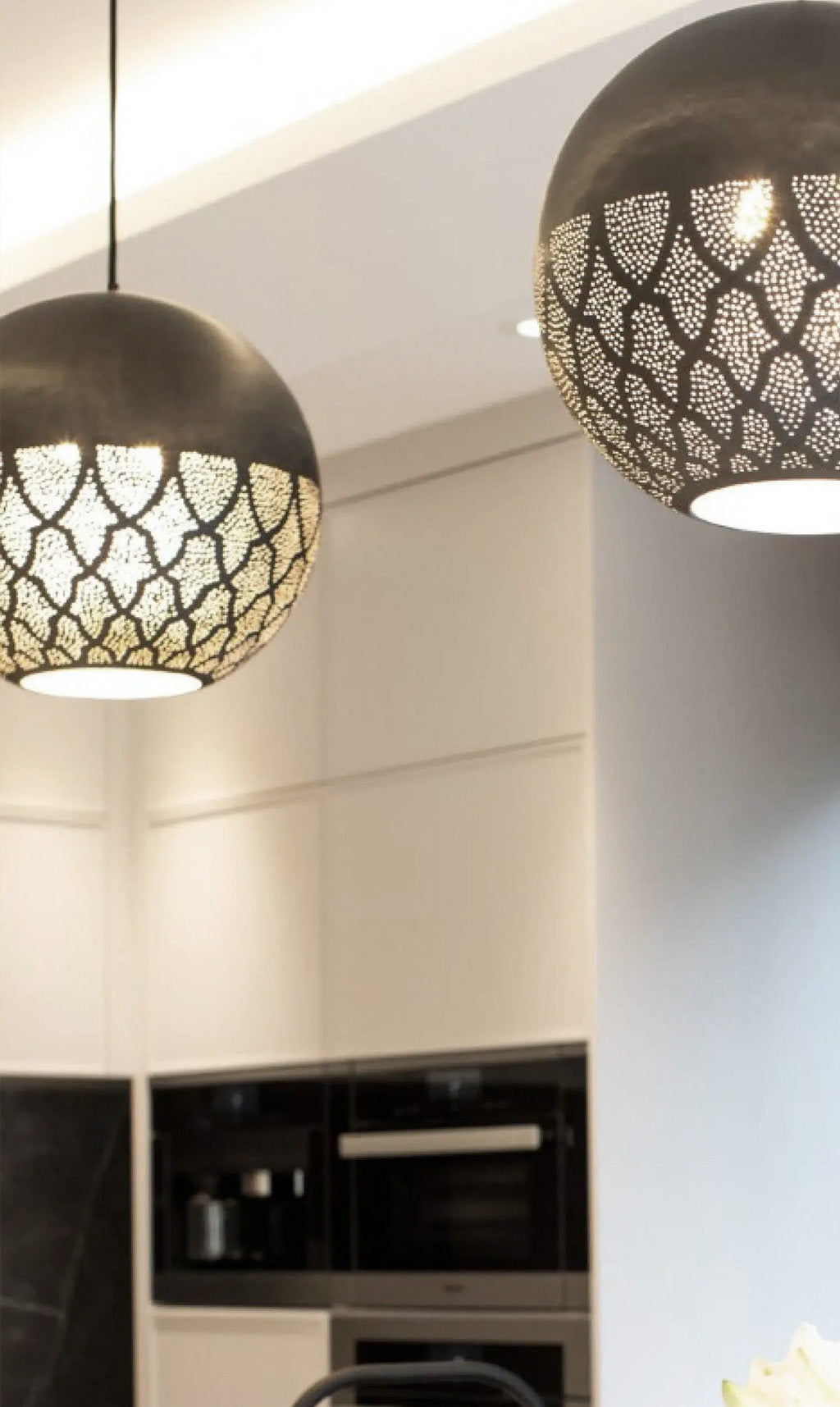 Dounia Home - DH-NURREVPEN-SM-BRS - Nur Reversed Pendant Light - Polished Brass