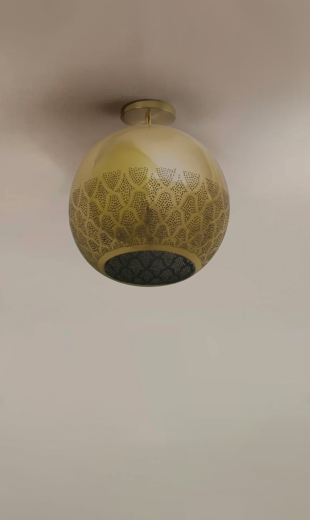 Dounia Home - DH-NURREVSEM-SM-BRS - NUR REVERSED SEMI-FLUSH LIGHT - Polished Brass