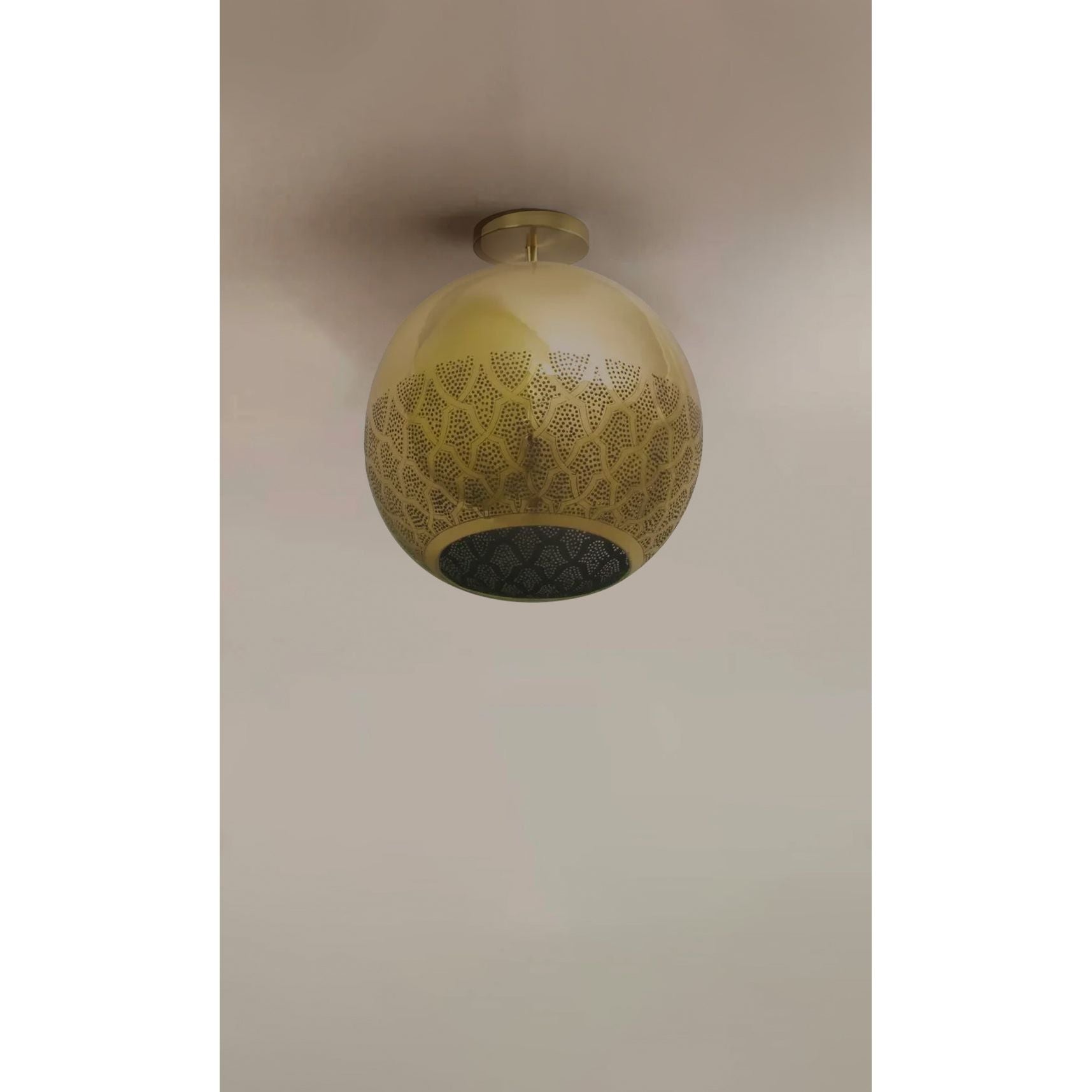 Dounia Home - DH-NURREVSEM-SM-BRS - NUR REVERSED SEMI-FLUSH LIGHT - Polished Brass