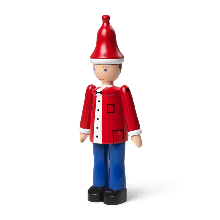 Kay Bojesen 39435 Christmas Ole Wooden Figurine in Red/Blue/White