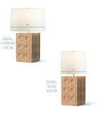 Jett Table Lamp - Natural - Off-White Linen Oval (FLO-4782-OVAL-OWL)