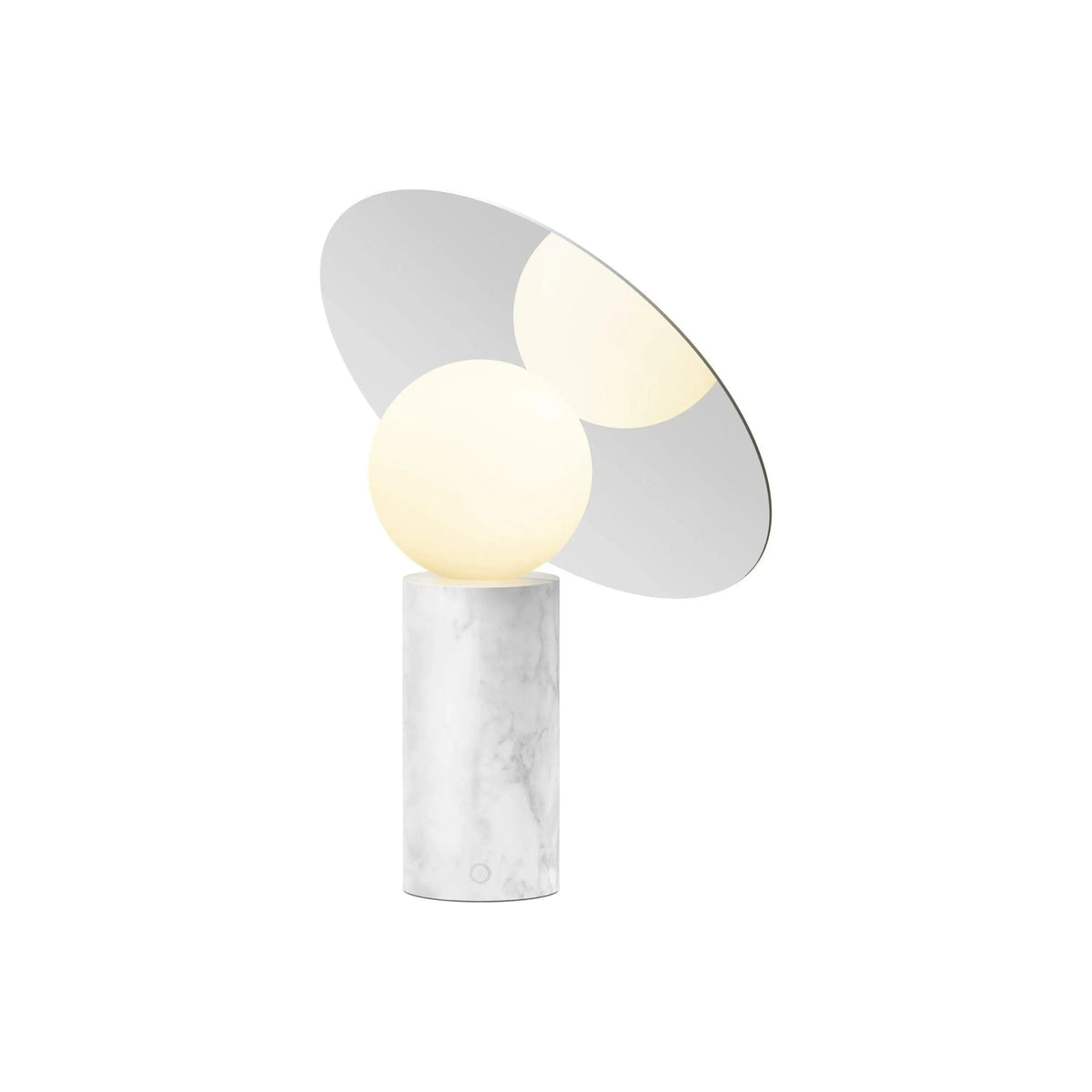 Pablo Designs - Bola Disc Table Lamp - BOLA-TBL-12-WHT-CRM | Montreal Lighting & Hardware