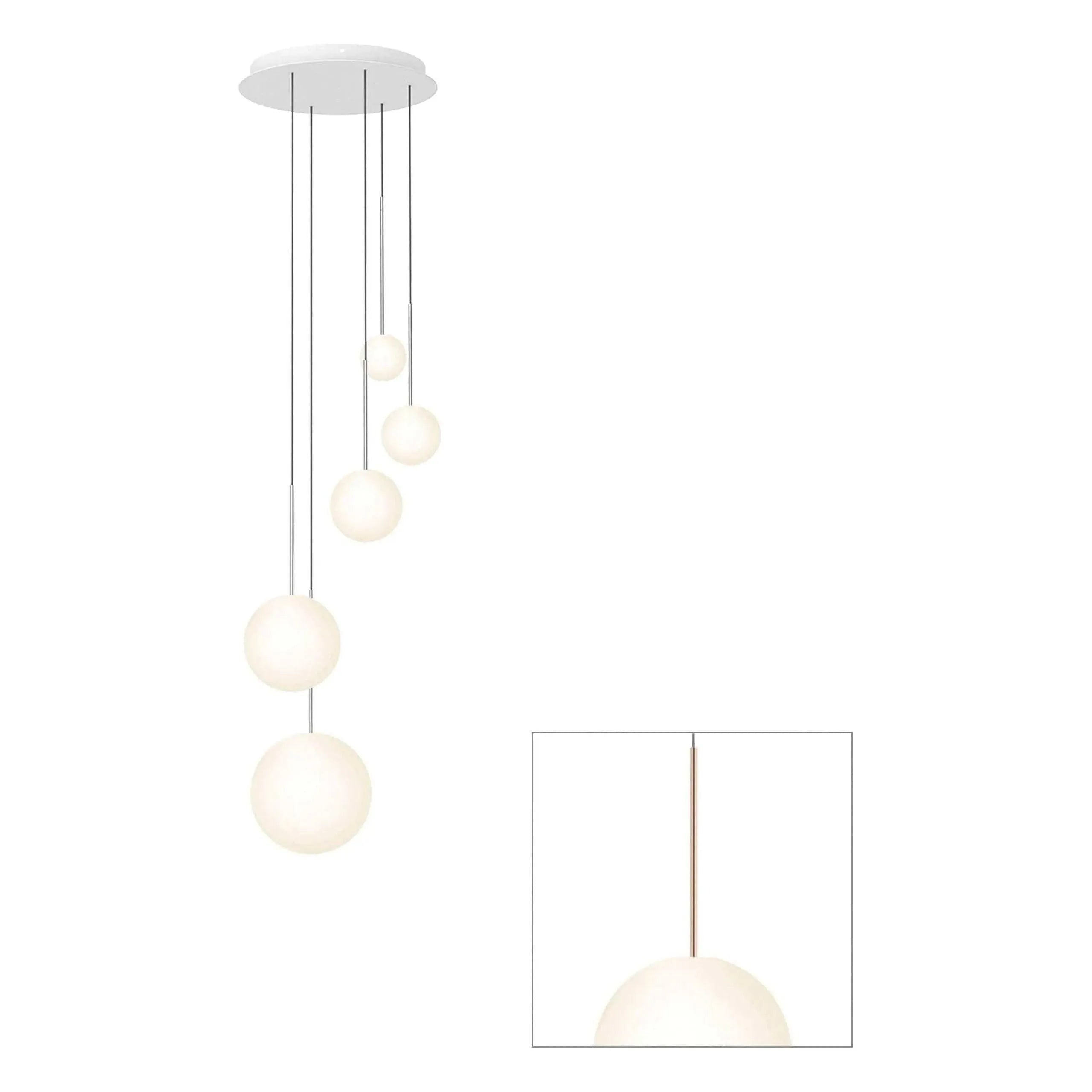 Pablo Designs - Bola Sphere Chandelier - BOLA SPH 456810 RG | Montreal Lighting & Hardware