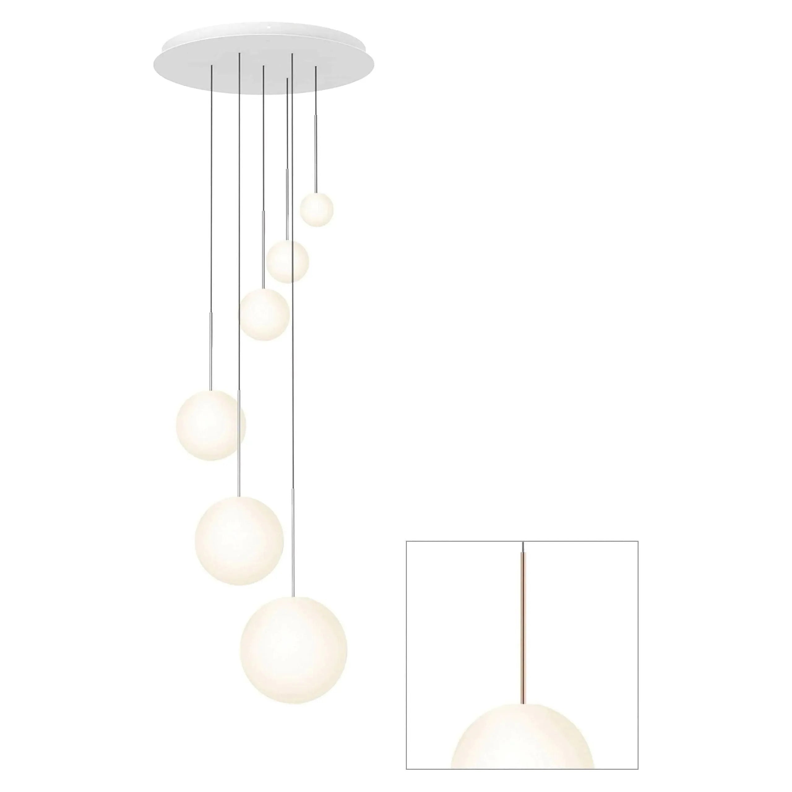 Pablo Designs - Bola Sphere Chandelier - BOLA SPH 45681012 RG | Montreal Lighting & Hardware