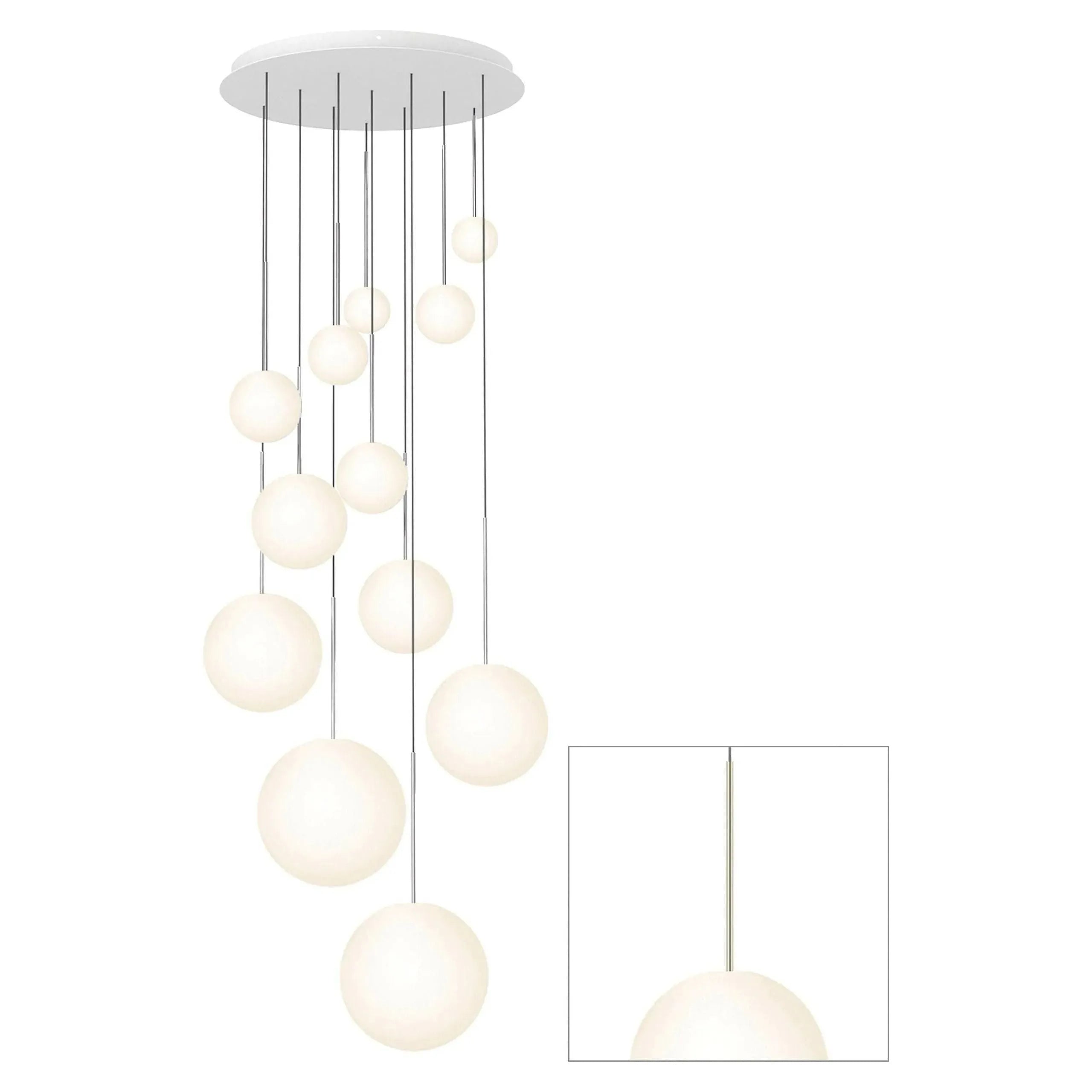 Pablo Designs - Bola Sphere Chandelier - BOLA SPH 45681012X2 BRA | Montreal Lighting & Hardware