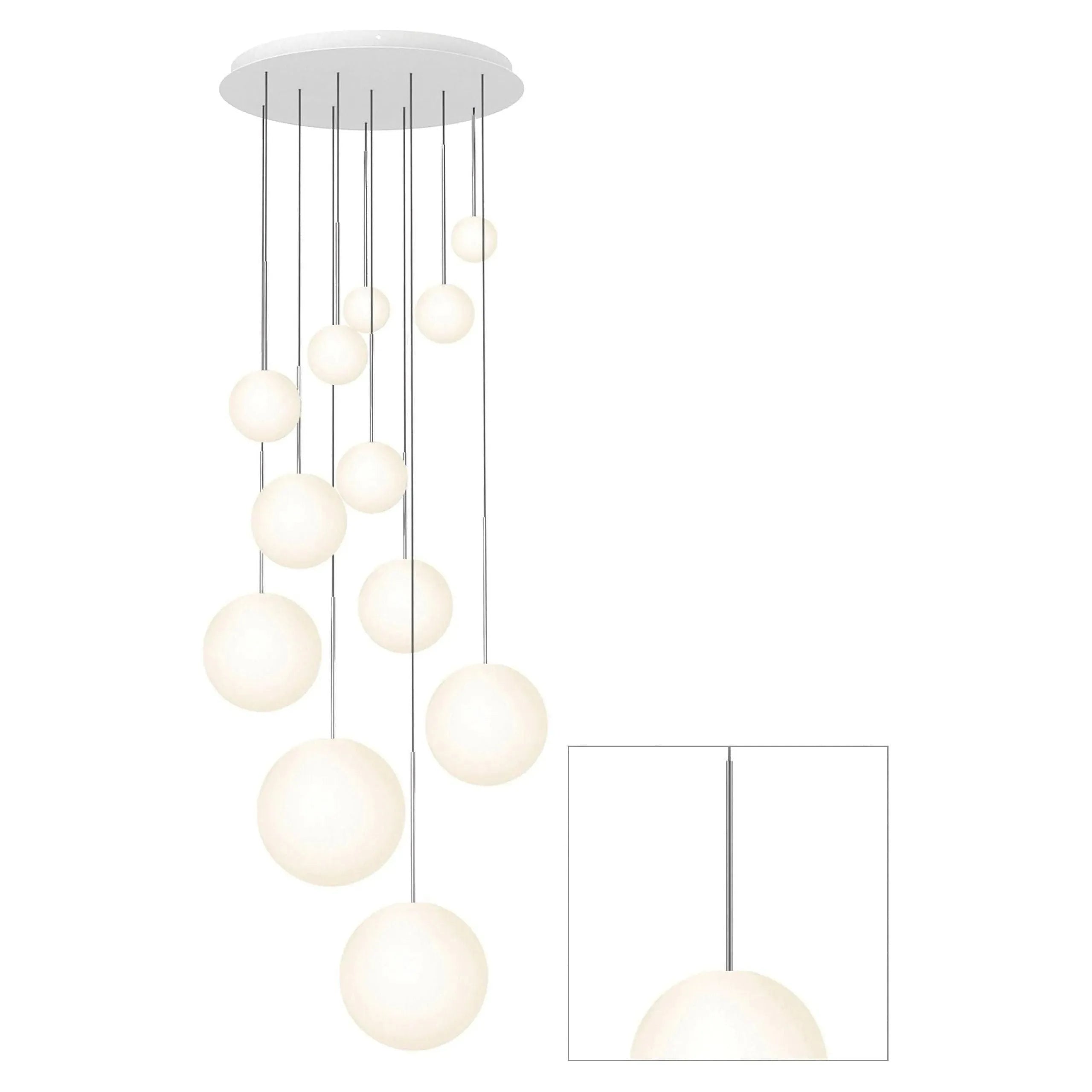 Pablo Designs - Bola Sphere Chandelier - BOLA SPH 45681012X2 GUN | Montreal Lighting & Hardware