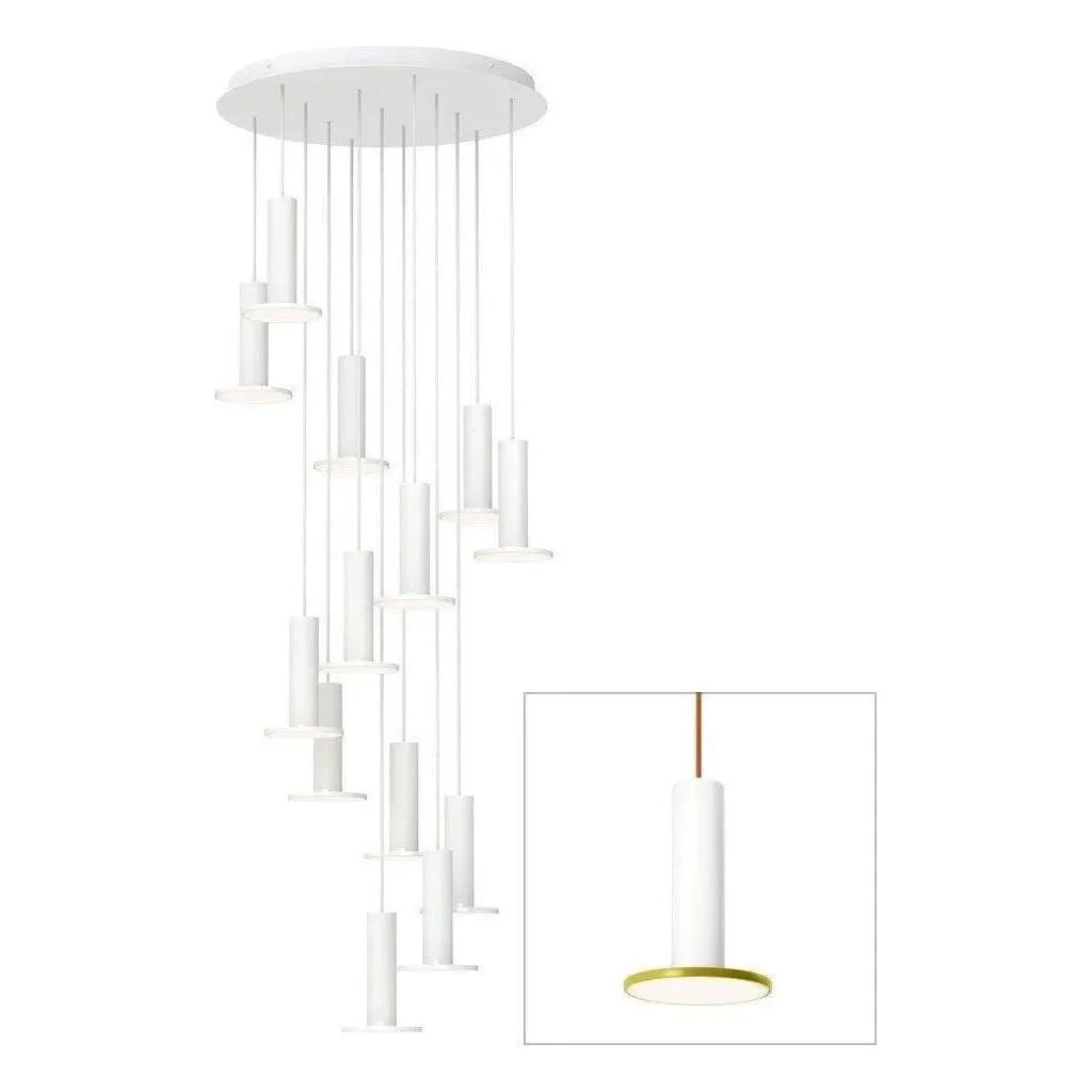 Pablo Designs - Cielo Chandelier 13 - CIEL CHND 13 WHT/MOS/COP | Montreal Lighting & Hardware
