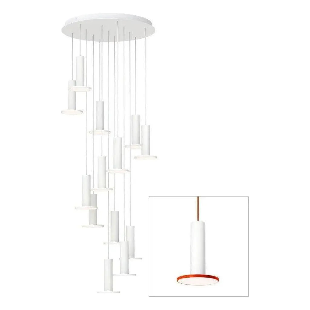 Pablo Designs - Cielo Chandelier 13 - CIEL CHND 13 WHT/TOM/COP | Montreal Lighting & Hardware