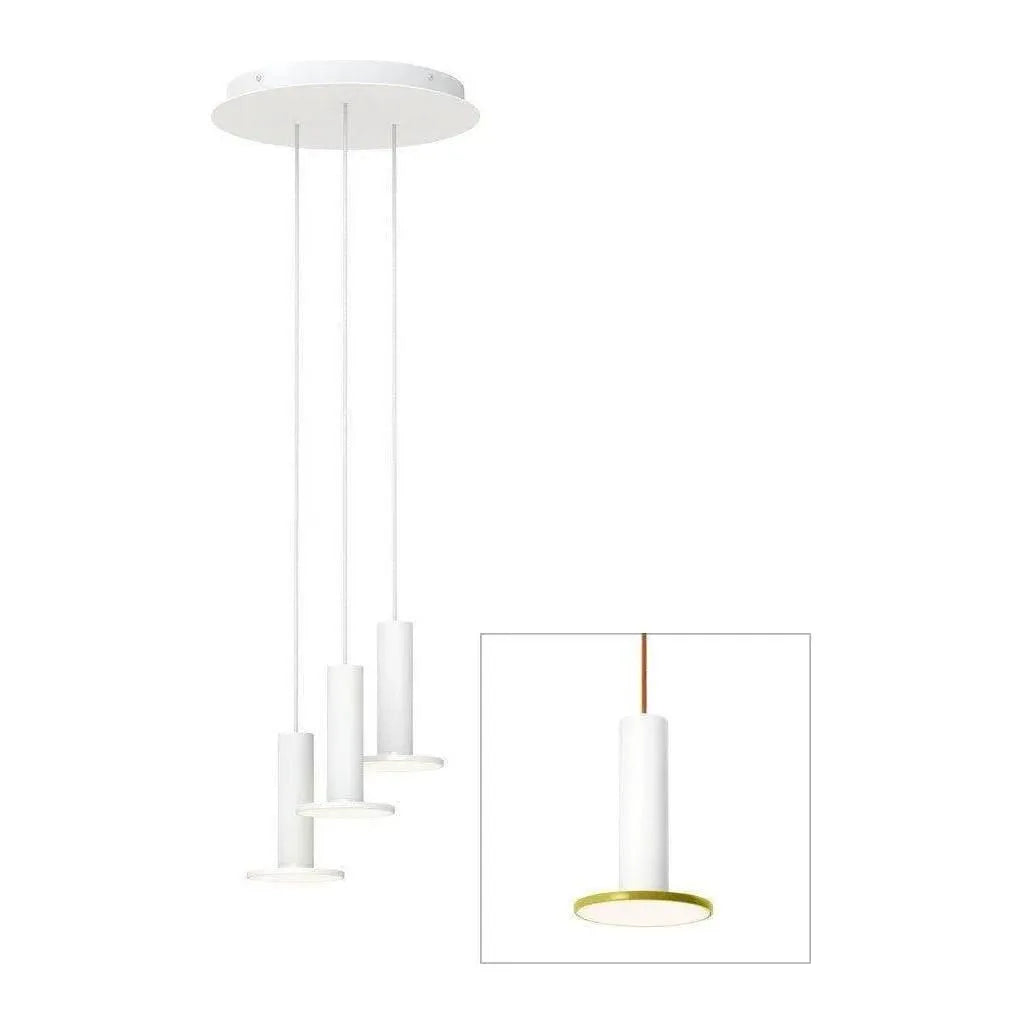 Pablo Designs - Cielo Chandelier 3 - CIEL CHND 3 WHT/MOS/COP | Montreal Lighting & Hardware