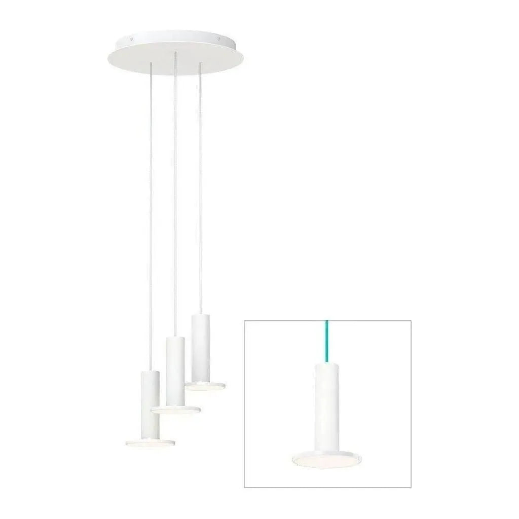 Pablo Designs - Cielo Chandelier 3 - CIEL CHND 3 WHT/WHT/TRQ | Montreal Lighting & Hardware