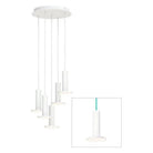 Pablo Designs - Cielo Chandelier 5 - CIEL CHND 5 WHT/WHT/TRQ | Montreal Lighting & Hardware