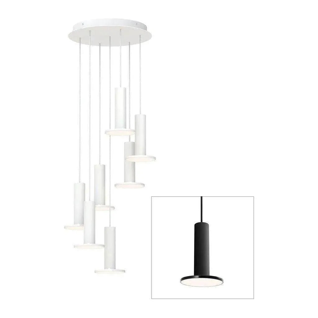 Pablo Designs - Cielo Chandelier 7 - CIEL CHND 7 BLK/BLK/BLK | Montreal Lighting & Hardware