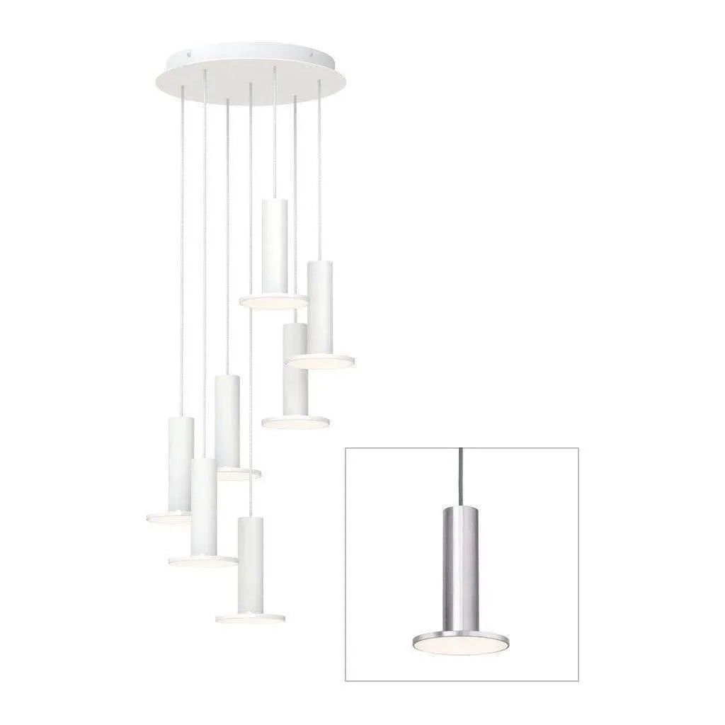 Pablo Designs - Cielo Chandelier 7 - CIEL CHND 7 STN AL/GRY | Montreal Lighting & Hardware