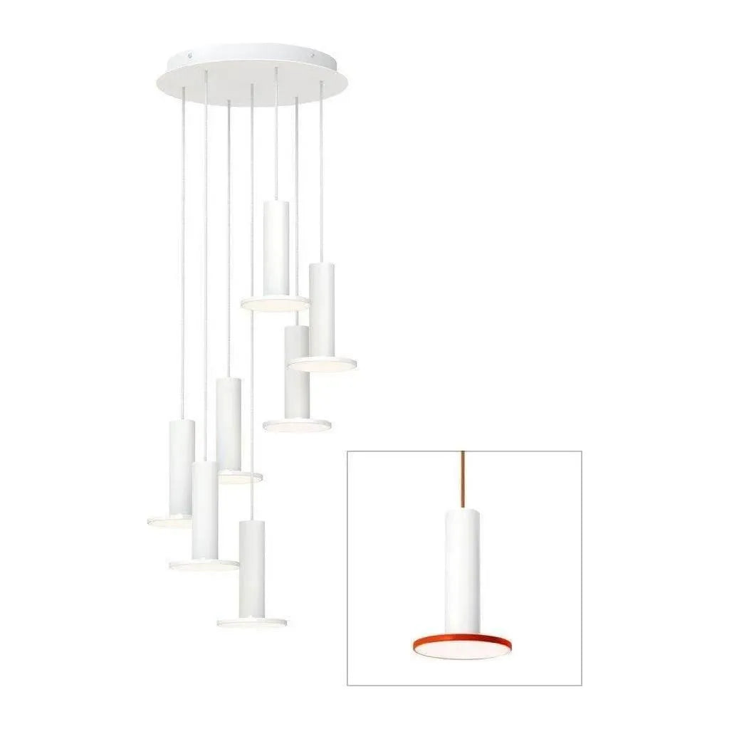 Pablo Designs - Cielo Chandelier 7 - CIEL CHND 7 WHT/TOM/COP | Montreal Lighting & Hardware