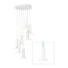 Pablo Designs - Cielo Chandelier 7 - CIEL CHND 7 WHT/WHT/TRQ | Montreal Lighting & Hardware