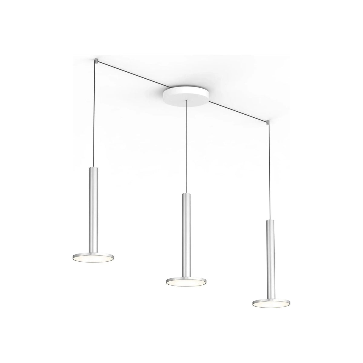 Pablo Designs - Cielo XL Multi-Light 3 - CIEL XL CAN 9 WHT + CIEL XL SLV X 3 | Montreal Lighting & Hardware