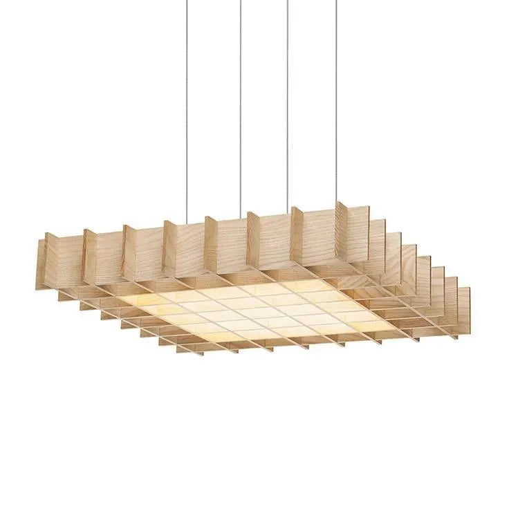 Pablo Designs - Grid Pendant - GRID 1X1 ASH | Montreal Lighting & Hardware