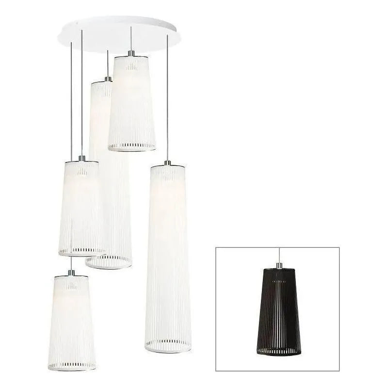 Pablo Designs - Solis Chandelier 5 - SOLI CHAN MIX 24/48 - 5 BLK | Montreal Lighting & Hardware