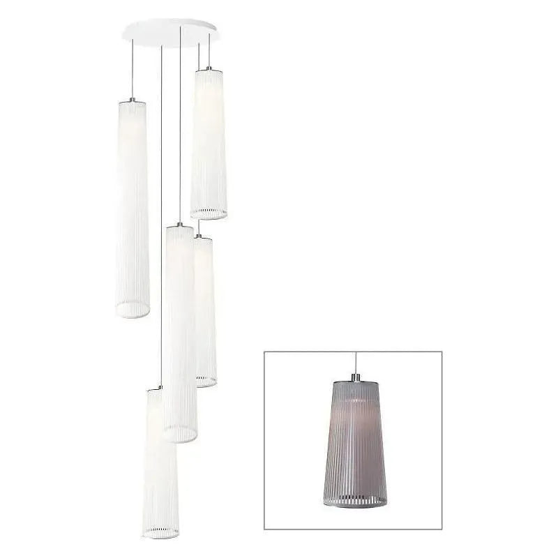 Pablo Designs - Solis Chandelier 5 - SOLI CHAN MIX 48/72 - 5 SLV | Montreal Lighting & Hardware