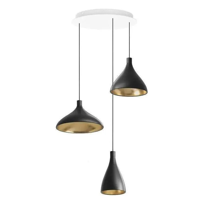 Pablo Designs - Swell Chandelier 3 - SWEL CHAN 1 MIX BLK/BRA | Montreal Lighting & Hardware