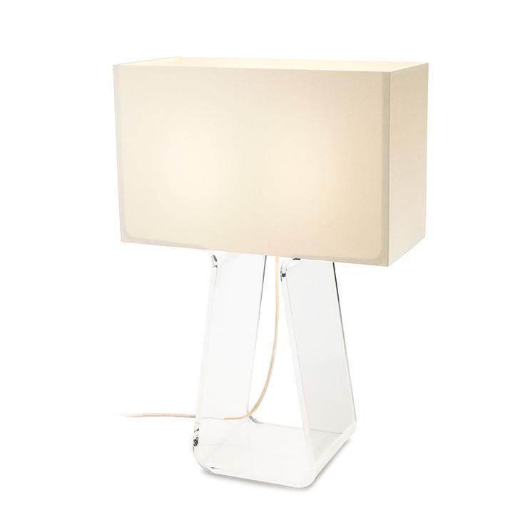 Pablo Designs - Tube Top Table Lamp - TT 21 WHT/CLR | Montreal Lighting & Hardware