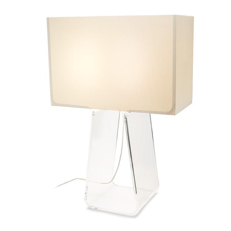 Pablo Designs - Tube Top Table Lamp - TT 27 WHT/CLR | Montreal Lighting & Hardware