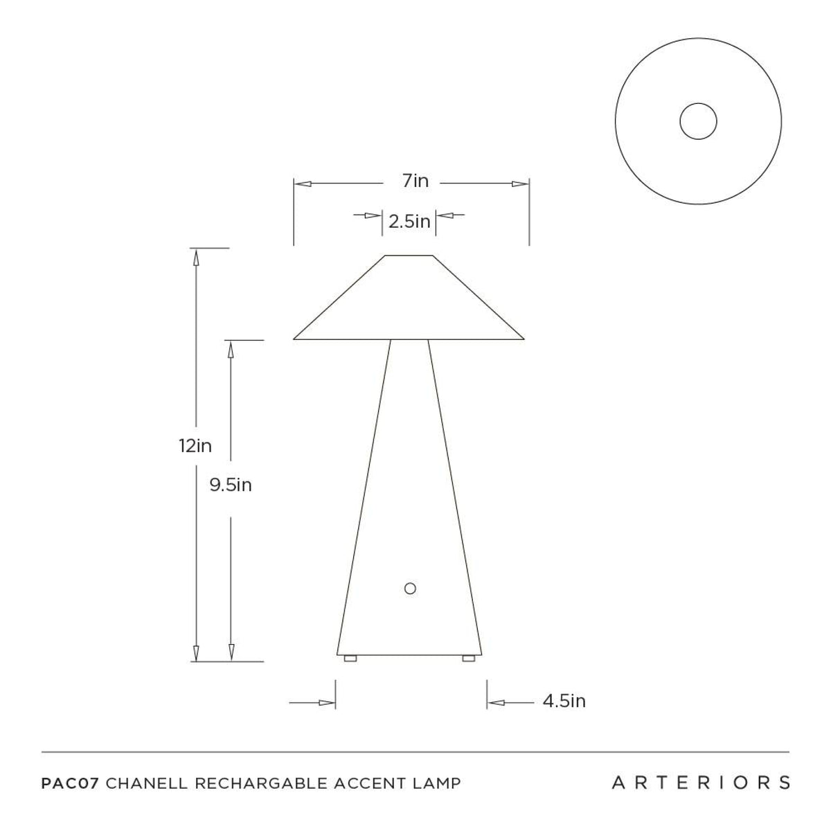 Chanell LED Rechargeable Accent Lamp