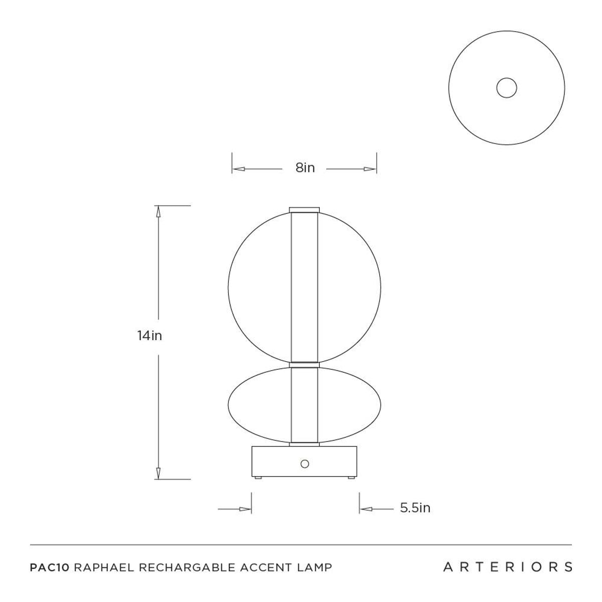 Raphael LED Rechargeable Accent Lamp