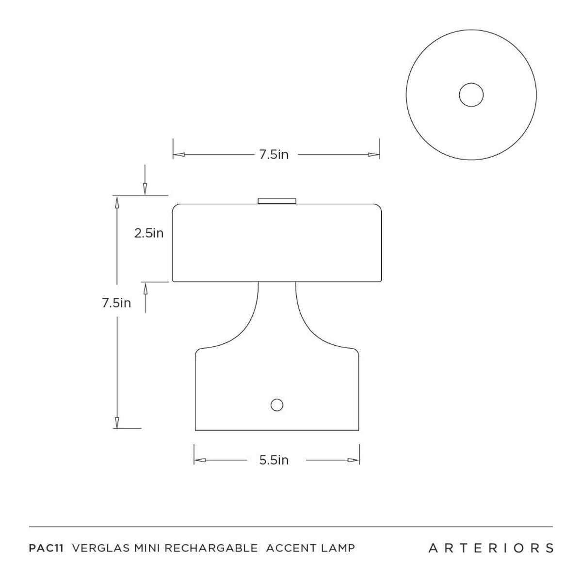 Verglas LED Mini Rechargeable Accent Lamp
