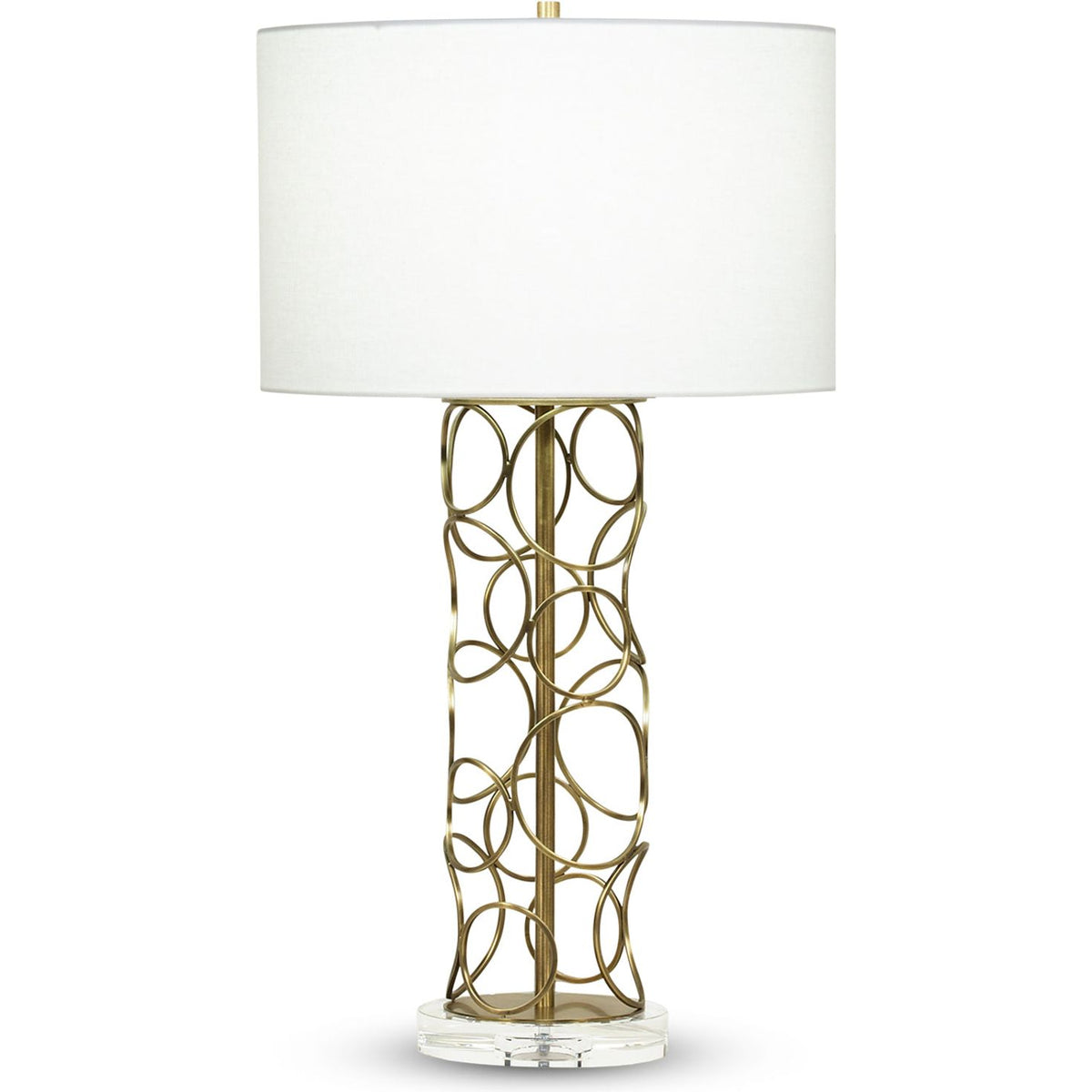 Flow Decor-3598-OWL-Table Lamps-Pacific-Brass