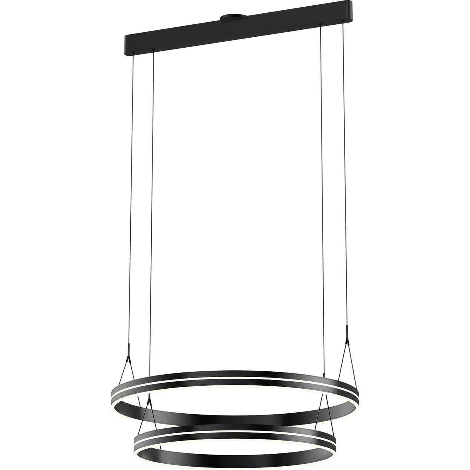 PageOne Lighting - Athena Two-Tier Round LED Chandelier - PP020251-SBB | Montreal Lighting & Hardware