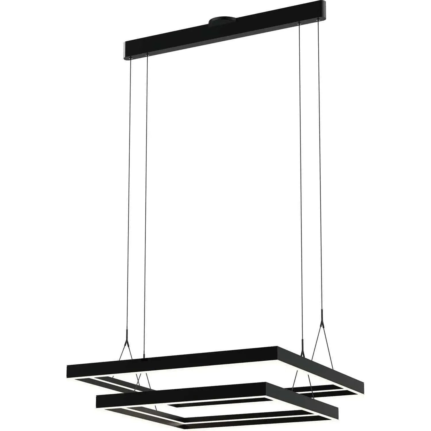 PageOne Lighting - Athena Two-Tier Square LED Chandelier - PP020252-SBB | Montreal Lighting & Hardware