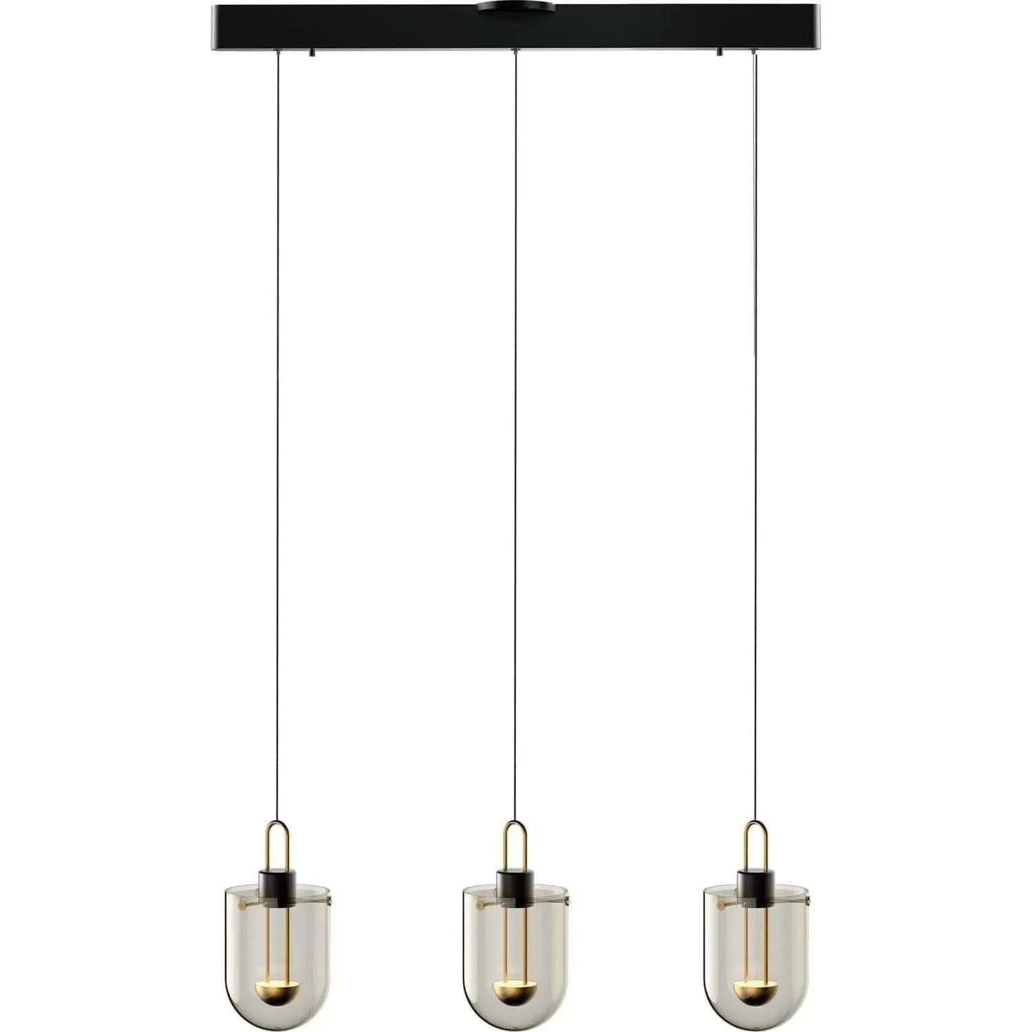 PageOne Lighting - Century LED Linear Pendant - PP121363-SDG/SBN | Montreal Lighting & Hardware