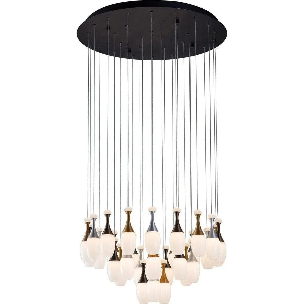 PageOne Lighting - La Botella LED Chandelier - PP121219-DT/AL/BG | Montreal Lighting & Hardware