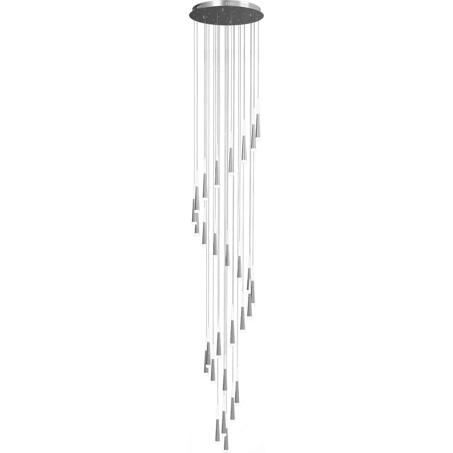 PageOne Lighting - Meteor Spiral LED Chandelier - PP121396-AL | Montreal Lighting & Hardware