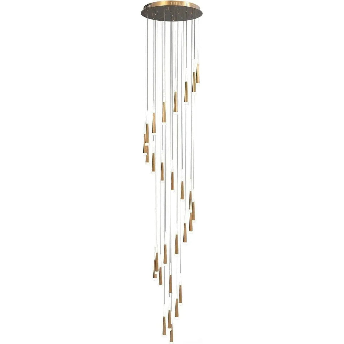 PageOne Lighting - Meteor Spiral LED Chandelier - PP121396-BG | Montreal Lighting & Hardware