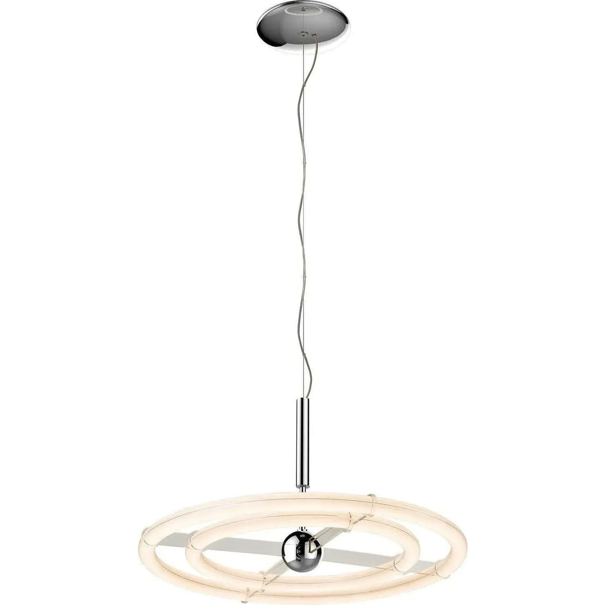 PageOne Lighting - Orbit Double LED Pendant - PP020154-CM | Montreal Lighting & Hardware