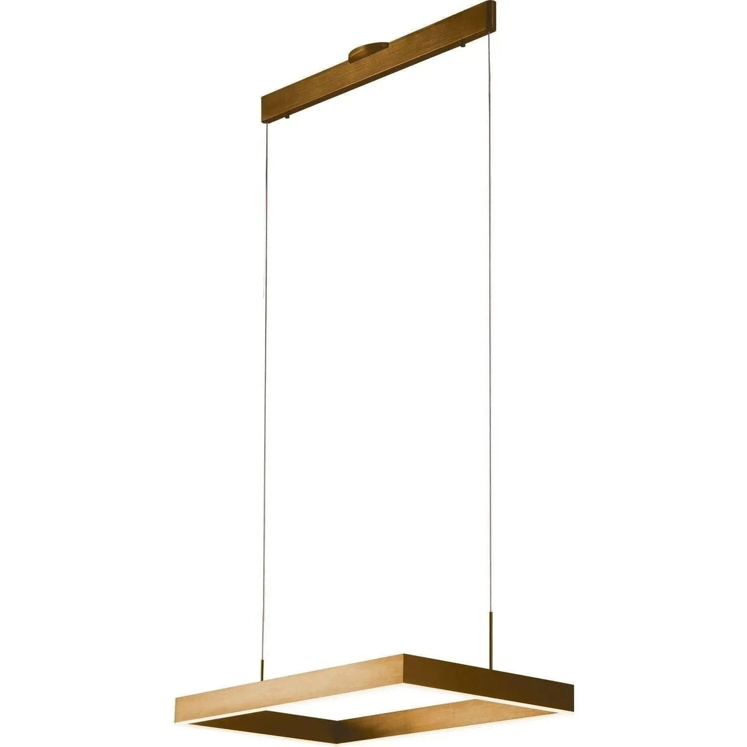 PageOne Lighting - Prometheus Rectangular Square LED Pendant - PP121121-BG | Montreal Lighting & Hardware