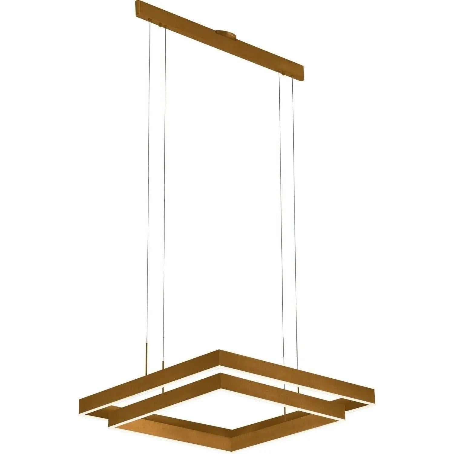 PageOne Lighting - Prometheus Two-Tier Square LED Pendant - PP120285-BG | Montreal Lighting & Hardware