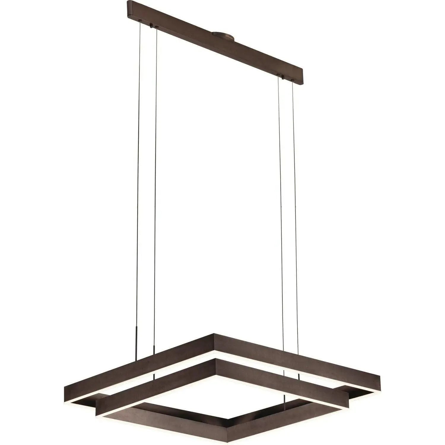 PageOne Lighting - Prometheus Two-Tier Square LED Pendant - PP120285-BG | Montreal Lighting & Hardware