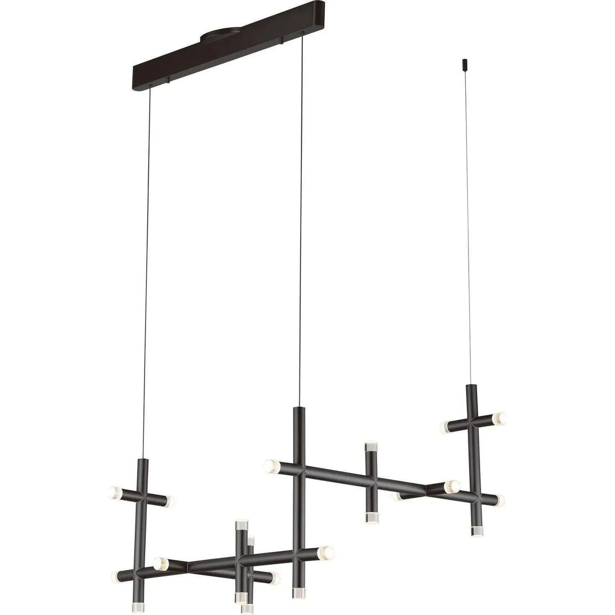 PageOne Lighting - Seesaw Off-Center Linear LED Pendant - PP020203-SDG | Montreal Lighting & Hardware