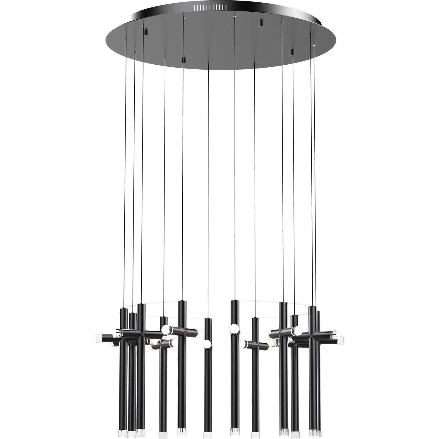PageOne Lighting - Seesaw Round LED Chandelier - PP020213-SDG | Montreal Lighting & Hardware