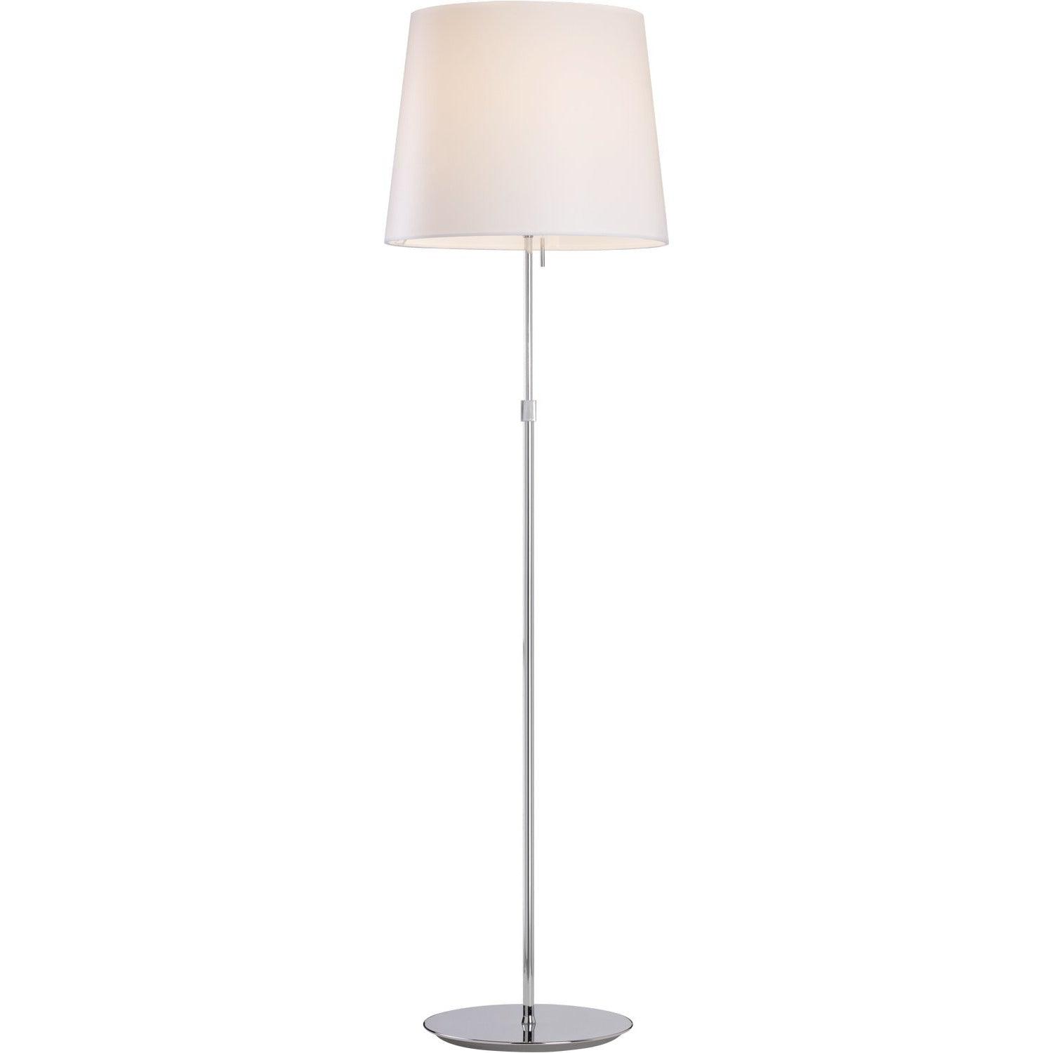 PageOne Lighting - Sleeker Round Shade LED Floor Lamp - PF050481-CM/WH | Montreal Lighting & Hardware