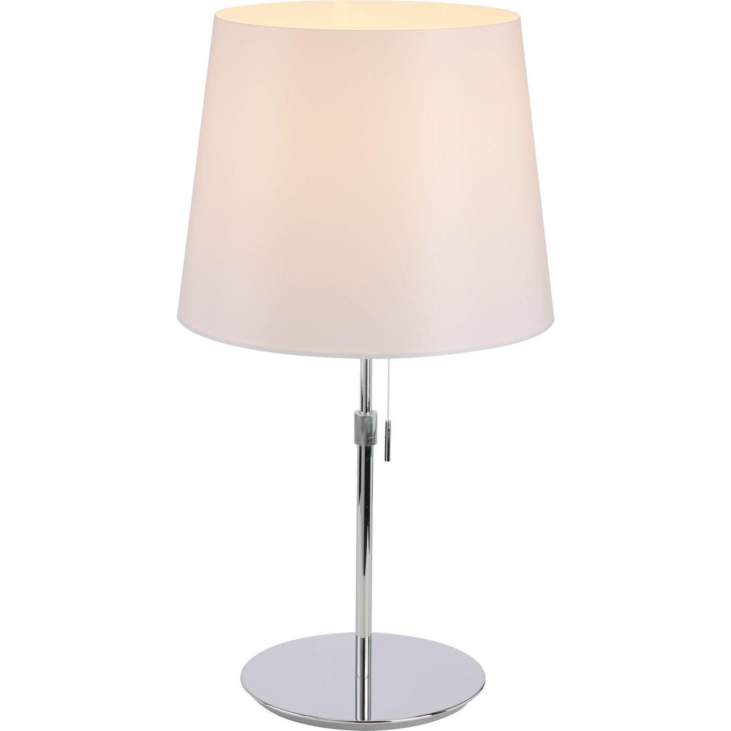 PageOne Lighting - Sleeker Round Shade LED Table Lamp - PT040743-CM/WH | Montreal Lighting & Hardware