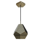 Dounia Home - DH-ALMMULPEN-SM-NIK - Almas Multifaceted Pendant Light - Brushed Nickel Silver